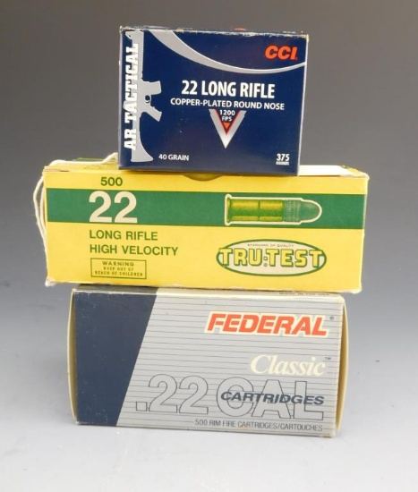 Lot #67 - (500) rounds of True.Test 22 long Rifle High Velocity, (500) rounds of Federal  Classic