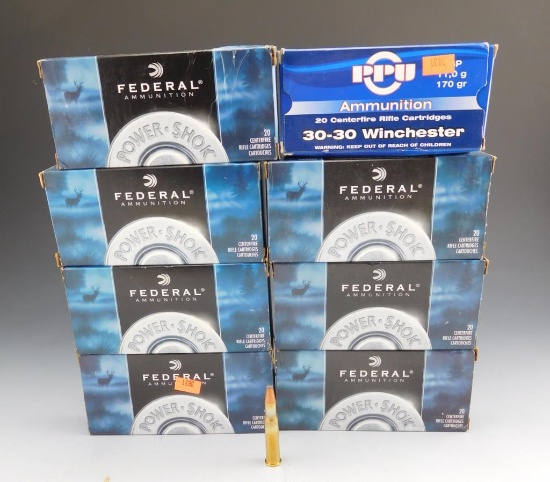 Lot #80 - (60) rounds of Federal Power Shok, 30-30 WIN, 150 GR, Soft Point, F.N, (80)  rounds or