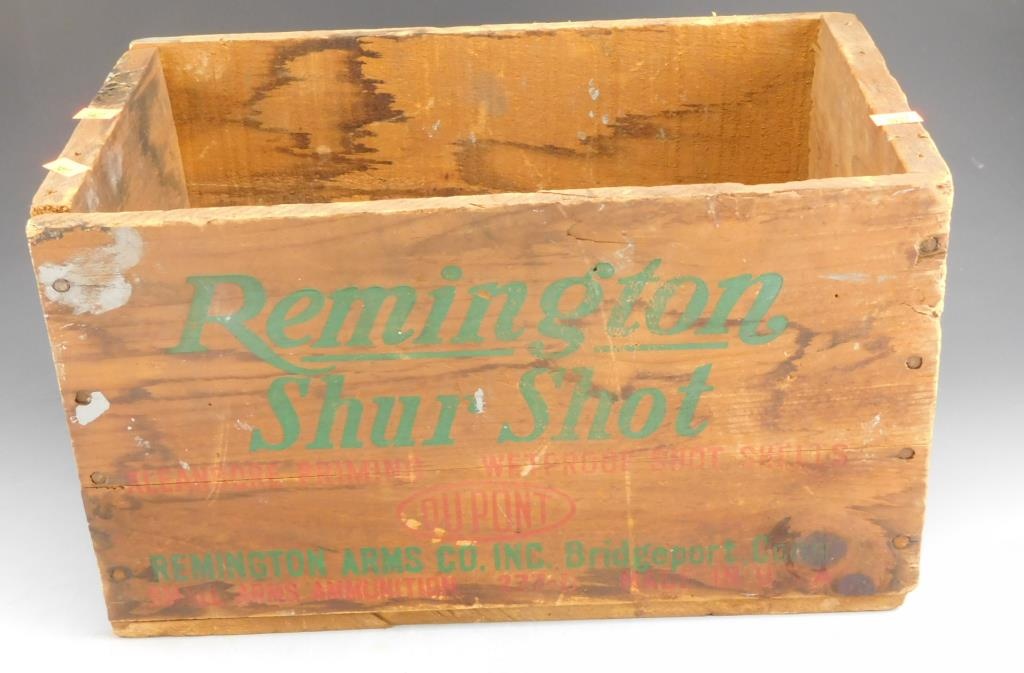 Lot #297 - Vintage Remington Shur shot, shotgun ammo crate