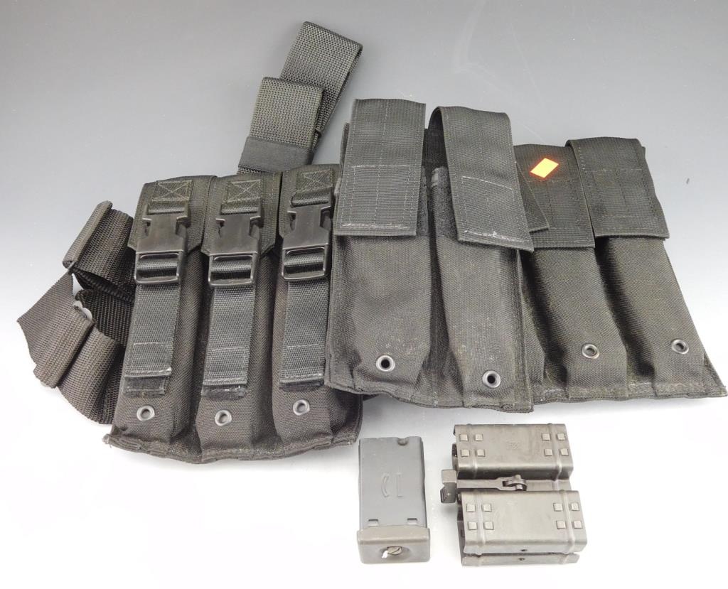 Total of 6 HK MP5 30 Rd Mags. 3 Are in an Eagle Industries Drop leg Holster (Date Code: IG ).