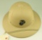 Lot #134 - USMC Desert Tan Safari style helmet manufactured by Sun Ridgid