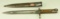 Lot #22 - Unknown Manufacture 14.75” Bayonet, 10” Blade with scabbard. SN# 233030