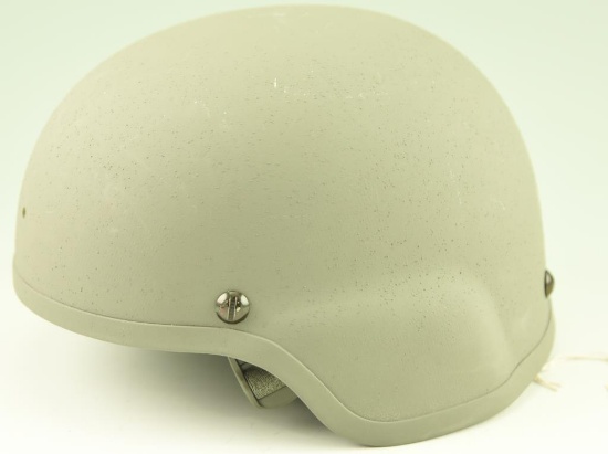 Lot #15 - MSA Advanced Combat Kevlar Helmet – Sized Medium With Padding & Chin Strap Kit