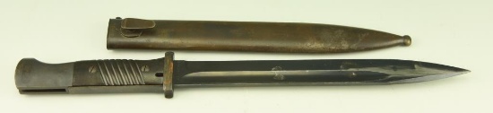 Lot #25 - German bayonet dated 1940 made by E.F. Horster with sheath SN# 5600 15” matching number