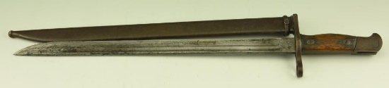 Lot #27 - Japanese Type 30 Bayonet with Scabbard (NO Leather belt attachment) – 15 5/8” Blade.