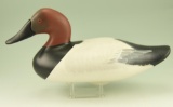 Lot #108 - Jim Peirce Canvasback drake decoy branded and signed on underside excellent paint and