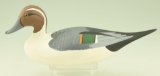 Lot #122 - Charlie Jobes 1990 1/3 size miniature pintail drake decoy signed and dated on underside