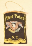 Lot #137 - U.S. Navy Greetings Sweetheart silk (18” x 18”), West Point, New York cotton wall