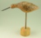 Lot #228 - Carved Shorebird on stand unsigned 11 ½”