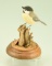 Lot #299 - Full body hand carved Chickadee on driftwood by K. Hoffman 6/83 6” signed and dated