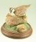 Lot #302 - Don Briddell “The Perfect Place” pair of hand carved Bob-White Quail on habitat base