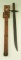 Lot #403 - Japanese Pole Bayonet with Wood Scabbard. Jinsen Rikugun Zoheisho Arsenal Markings.