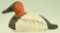 Lot #425 - D.E. Marshall miniature carved canvasback drake signed and dated on underside 1980