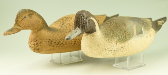 Lot #171 - Pair of Down East Decoy Factory, Freeport, Maine Pintails hen and drake both in