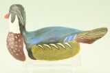 Lot #205 - Herb Daisey, Chincoteague, VA miniature Wood Duck drake signed on underside, excellent