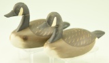 Lot #208 - Pair of Captain Jessie Urie, Rock Hall, MD miniature Canada Geese signed on underside