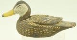 Lot #214 - Miles Hancock, Chincoteague, VA miniature carved Black duck