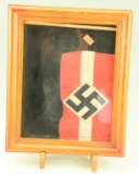 Lot #227 - Small Framed German WWII Swastika uniform armband