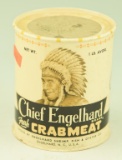 Lot #235 - Chief Engelhard Brand Fresh Crabmeat 1lb tin can missing bottom