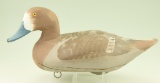 Lot #293 - Captain Harry Jobes, Havre de Grace, MD carved bluebill hen decoy signed and dated 1