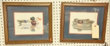 Lot #298 - (2) Framed prints of ducks by Roland Sloan, Mallards and Teal  (16” x 15”) each