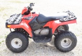 Lot #299a - Polaris Sportsman’s 90 four wheeler (start and runs) front and rear racks with one