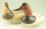 Lot #321 - Pair of Superb Ward Brothers, Crisfield MD 1972 Shooting Stool Canvasbacks with turned