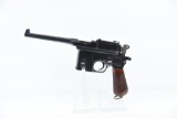 Lot #331 - Waffen Fabrik Mauser 1916 Prussian CC “Red 9” 9mm pistol 7 ½ Barrel, Good to excellent