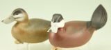 Lot #339 - Pair of Frederick C. Brown, Ocean Township New Jersey miniature carved Ruddy ducks hen