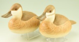 Lot #344 - Pair of Mark Daisey, Chincoteague, VA Ruddy Ducks hen and drake both signed and