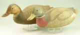 Lot #353 - Pair of Down East Decoy Factory, Freeport, Maine Mallards hen and drake in swimming