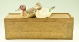 Lot #441 - Pair of R.H. Hood miniature carved Mason style Pintails hen and drake signed and