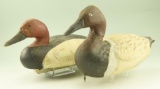 Lot #473 - Carved Canvasback drake original paint and Paper Mache Canvasback Drake