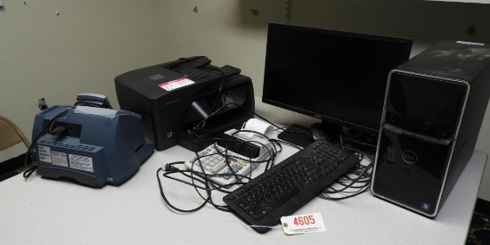 Lot # 4605 - Dell Inspiron Computer system (Windows 7) with Benq GW2270 Monitor, HP Officejet