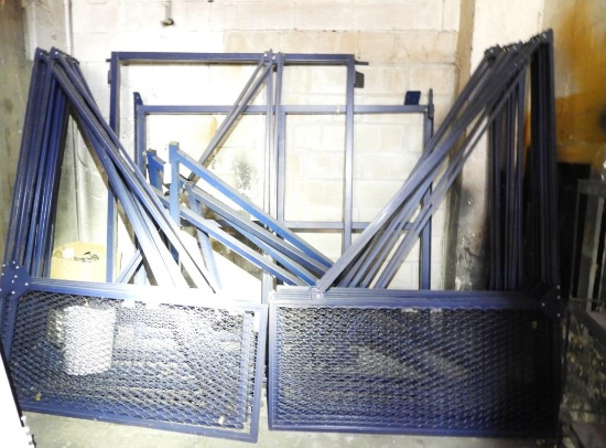 Lot # 4680 - Blue painted Steel Display rack system – Has 10 Shelves with Support Pcs