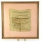 Lot #372 - Framed 18th Century Porter Family needlepoint sampler with Alphabet and poem signed