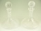 Lot #384 - (2) Early 20th Century lead crystal cut diamond pattern ships decanters one with golf