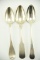 Lot #389 - (3) early 19th Century coin silver spoons: Halmer inscribed M C Brockett on handle,