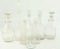Lot #419 - Set of (8) 18th and early 19th Century Free blown, engraved and cut decanters with