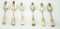 Lot #424 - 6 Monogramed Coin Silver Spoons to Include: W.E. Williams Possibly Albany, NY, Wm. H.