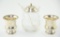 Lot #437 - (2) Sterling silver toothpick holders and one sterling rimmed jam jar with sterling