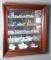 Lot #498 - Framed Walnut shadowbox with glass back and four internal glass shelves (26 x 30)