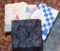 Lot #524 - (3) Baby Quilts: One child’s crazy quilt (53” x 60”), baby blanket (rag) Blue and