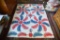 Lot #536 - Gorgeous American red, white, and blue floral applique “Princess Feather” pattern
