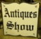 Lot #562 - “Antiques Show” folding double sided “A” frame sign 48” x 48”