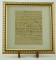 Lot #593 - Framed letter to Dr. John Ker Eastville Northampton Co., VA dated December 5th, 1827