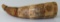 Lot #600 - Engraved 18th Century Powder horn by Lt. Chas. Lyons 17th Regiment November 1758. 9”