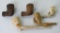 Lot #601 - 18th and 19th Century Pipe lot: Meerschaum pipe of figural birds talons grasping bowl,