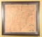 Lot #637 - Framed “Map of the United State of America” by Eliza Hard dated 1818. Map was drawn