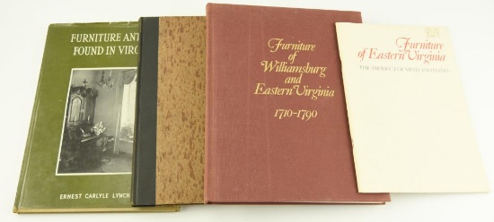 Lot #645 - (4)-Virginia Furniture Books to Include: “Virginia Antiques – A History and Handbook